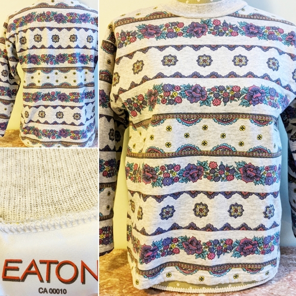 Vintage EATON 80s Sweatshirt - Picture 1 of 9
